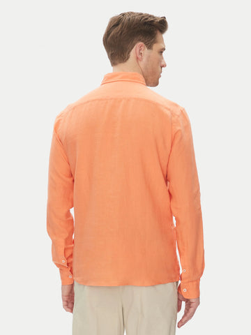 Camisa Boss de Lino Slim fit Con Logo Bordado