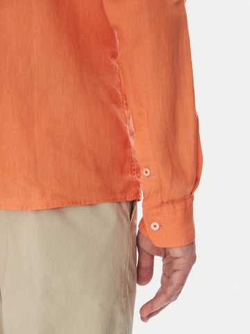 Camisa Boss de Lino Slim fit Con Logo Bordado