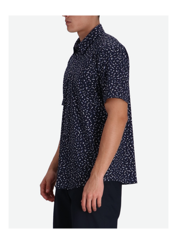 Camisa Boss Regular Fit Manga Corta Poplin Con Stretch