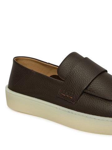 Mocasines BOSS de cuero - Marrón