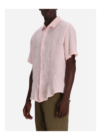 Camisa Boss de lino manga corta Button Down regular fit