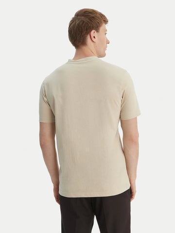 Camiseta BOSS Green de Algodón con Logo 3D - Beige