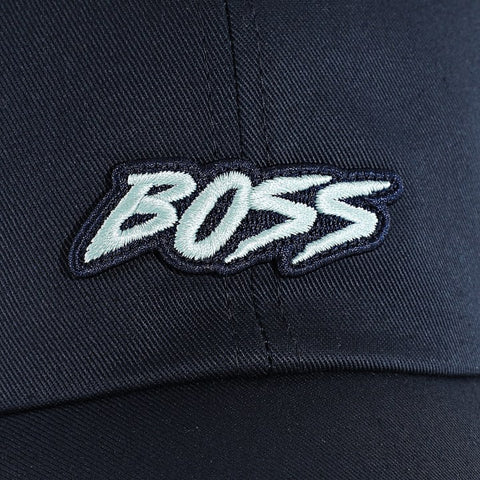 Gorra BOSS Derrel de Algodón con Parche Logo Bordado - Azul Marino