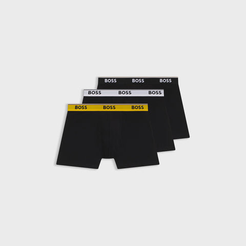 Pack de 3 Bóxers BOSS BoxerBr 3P Power de Algodón Elástico – Negro