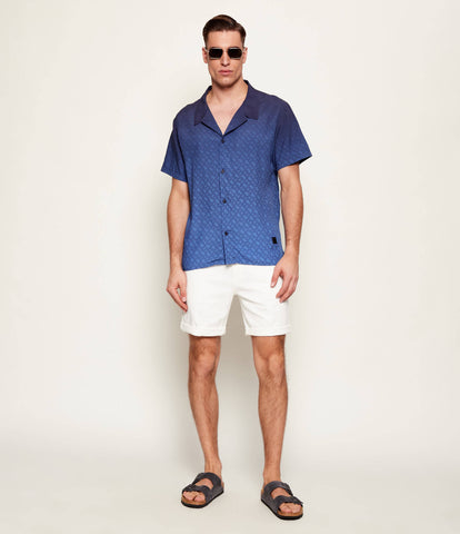 Camisa BOSS Regular Fit con estampado de monograma degradado