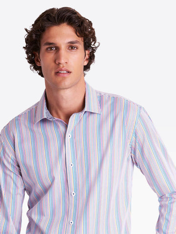 Camisa Bugatchi Lineas Multicolor Slim fit - tiendadicons.com