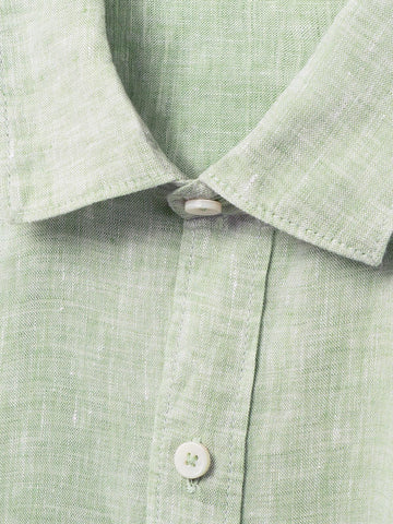 Camisa Bugatchi Lino Fino - Verde - tiendadicons.com