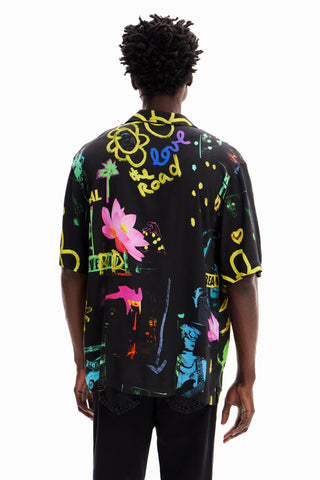 Camisa De Hombre Desigual Collage Resort - tiendadicons.com