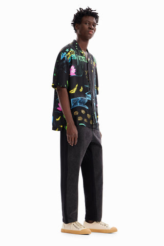 Camisa De Hombre Desigual Collage Resort - tiendadicons.com