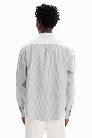 Camisa De Hombre Desigual Patchwork Striped - tiendadicons.com