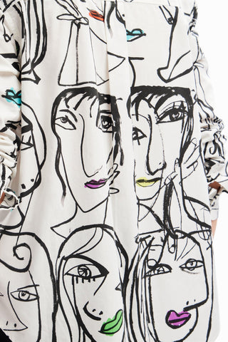 Camisa De Mujer Desigual Arty Faces - tiendadicons.com