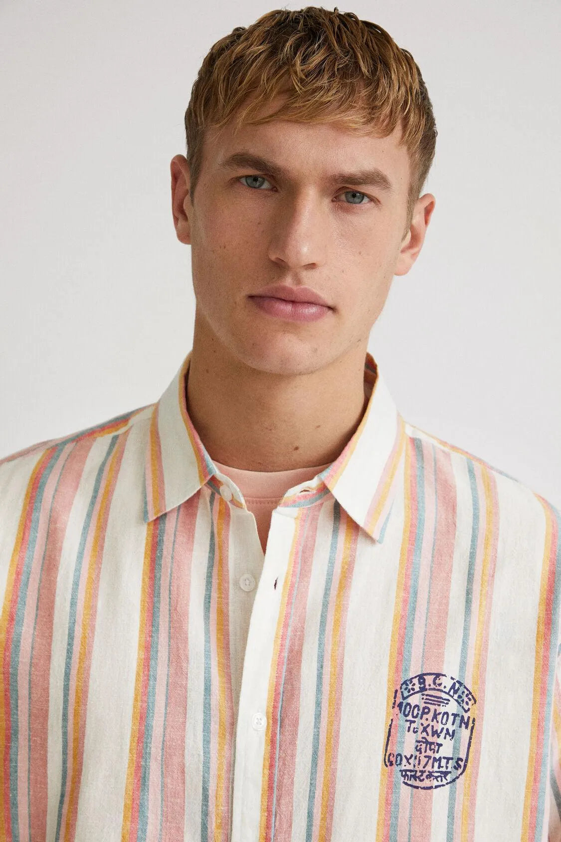 Camisa Desigual Lino Manga Larga - tiendadicons.com