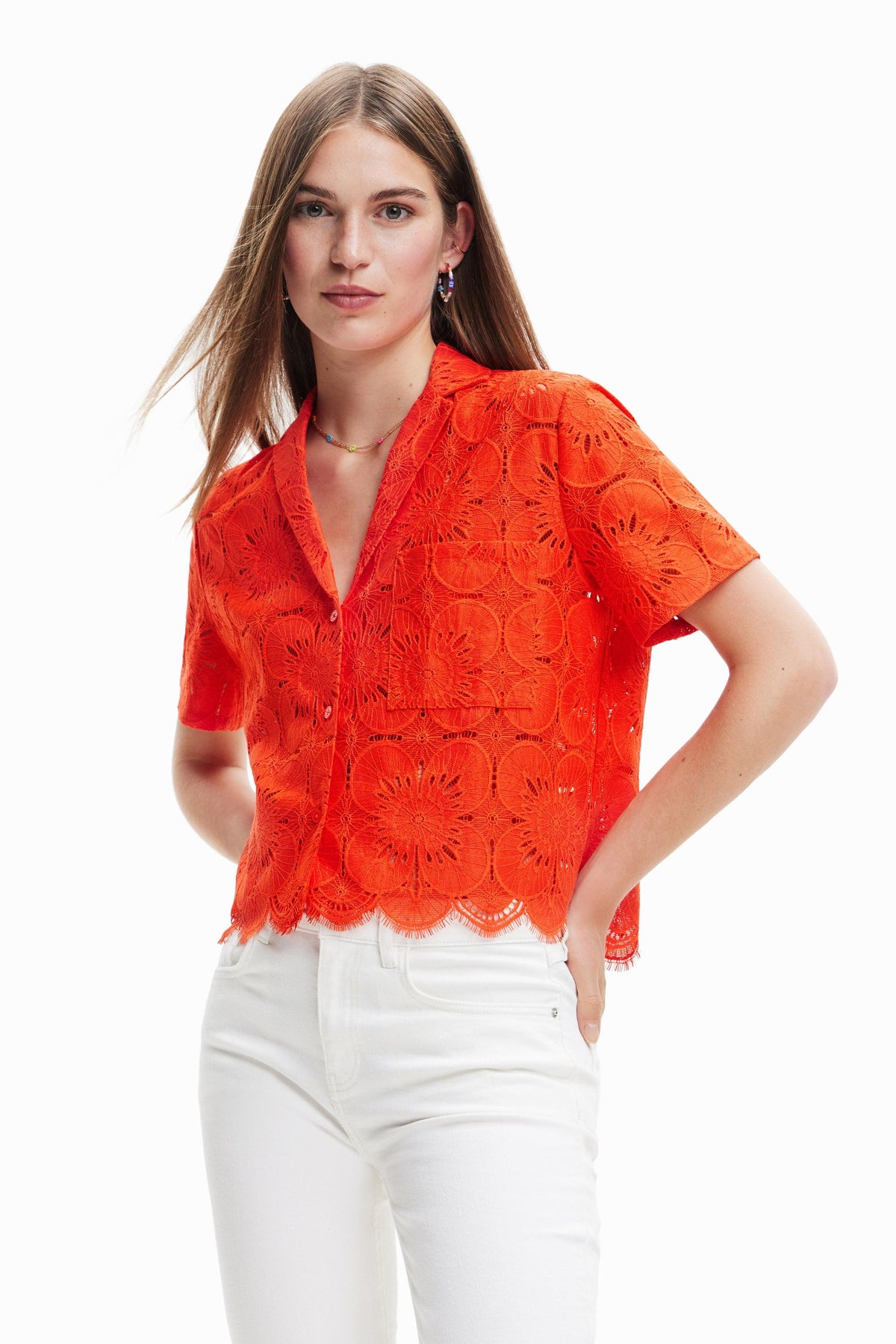 Camisa Desigual Short Lace - tiendadicons.com