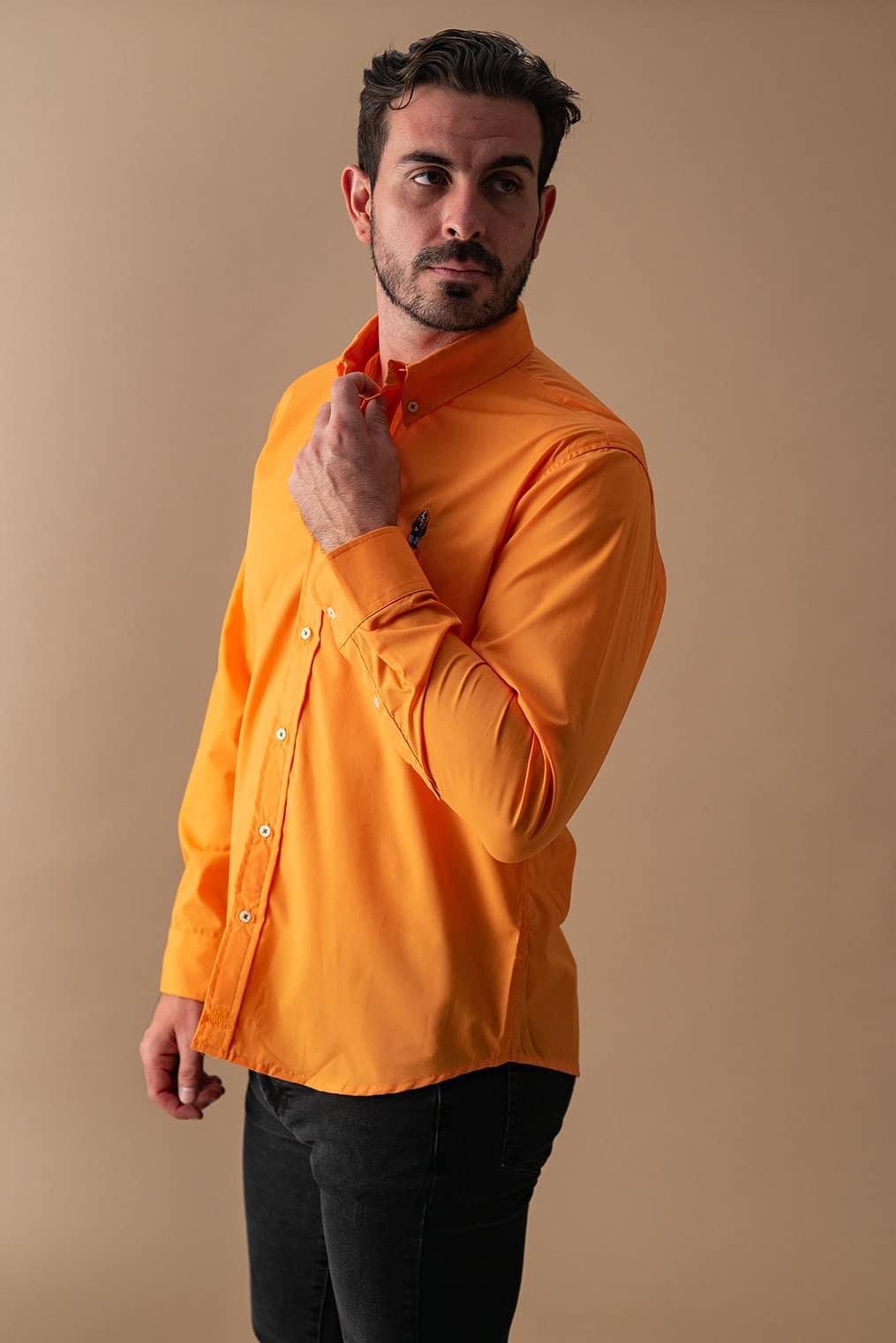 Camisa Oxford Clásica Naranja - Charles Beckett - tiendadicons.com