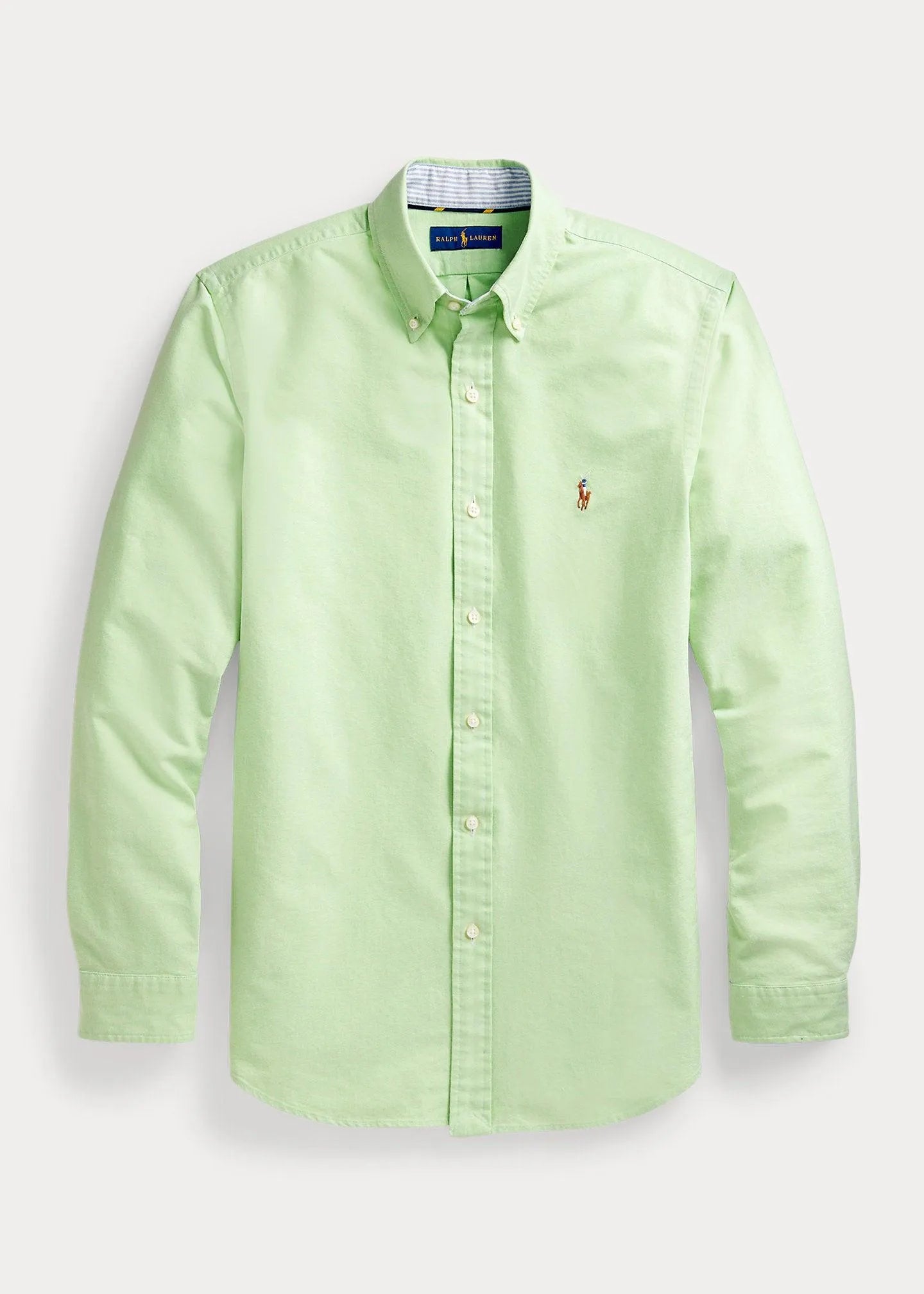 Camisa Ralph Lauren Masculina Custom Fit Oxford Verde - Gareth