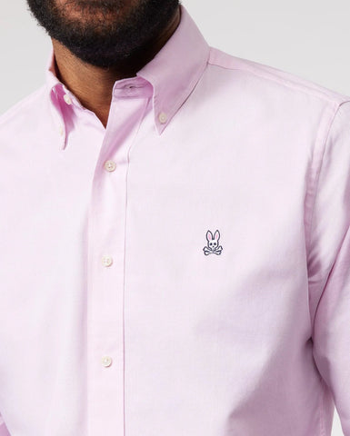 Camisa Psycho Bunny Oxford - Rosado - tiendadicons.com