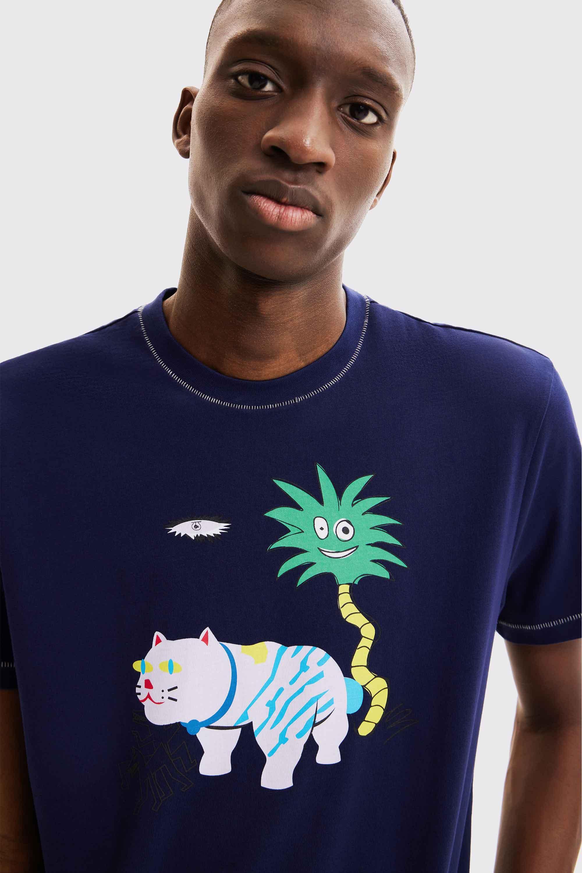 Camiseta manga corta gato Desigual - tiendadicons.com
