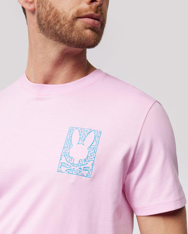 Camiseta Psycho Bunny Pisani - Rosado - tiendadicons.com