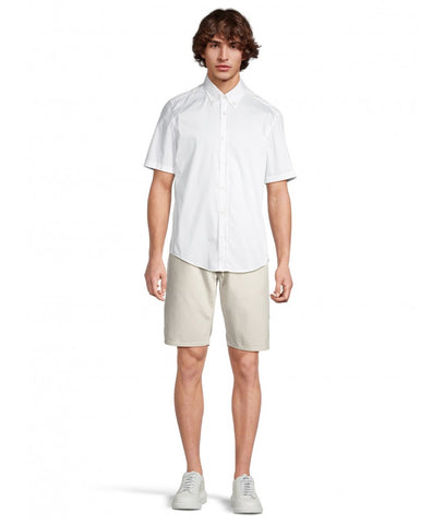 Camisa BOSS de Manga Corta en Algodón - Blanca