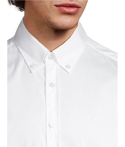 Camisa BOSS de Manga Corta en Algodón - Blanca