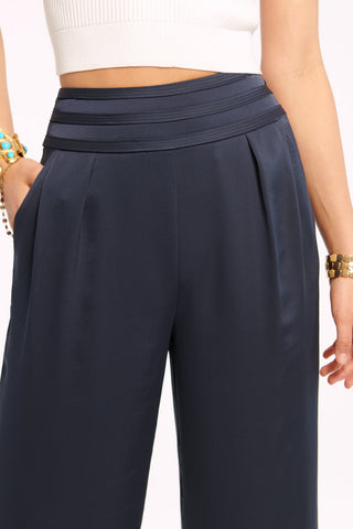 Pantalón Ramy Brook Cropped Joss - Azul Marino