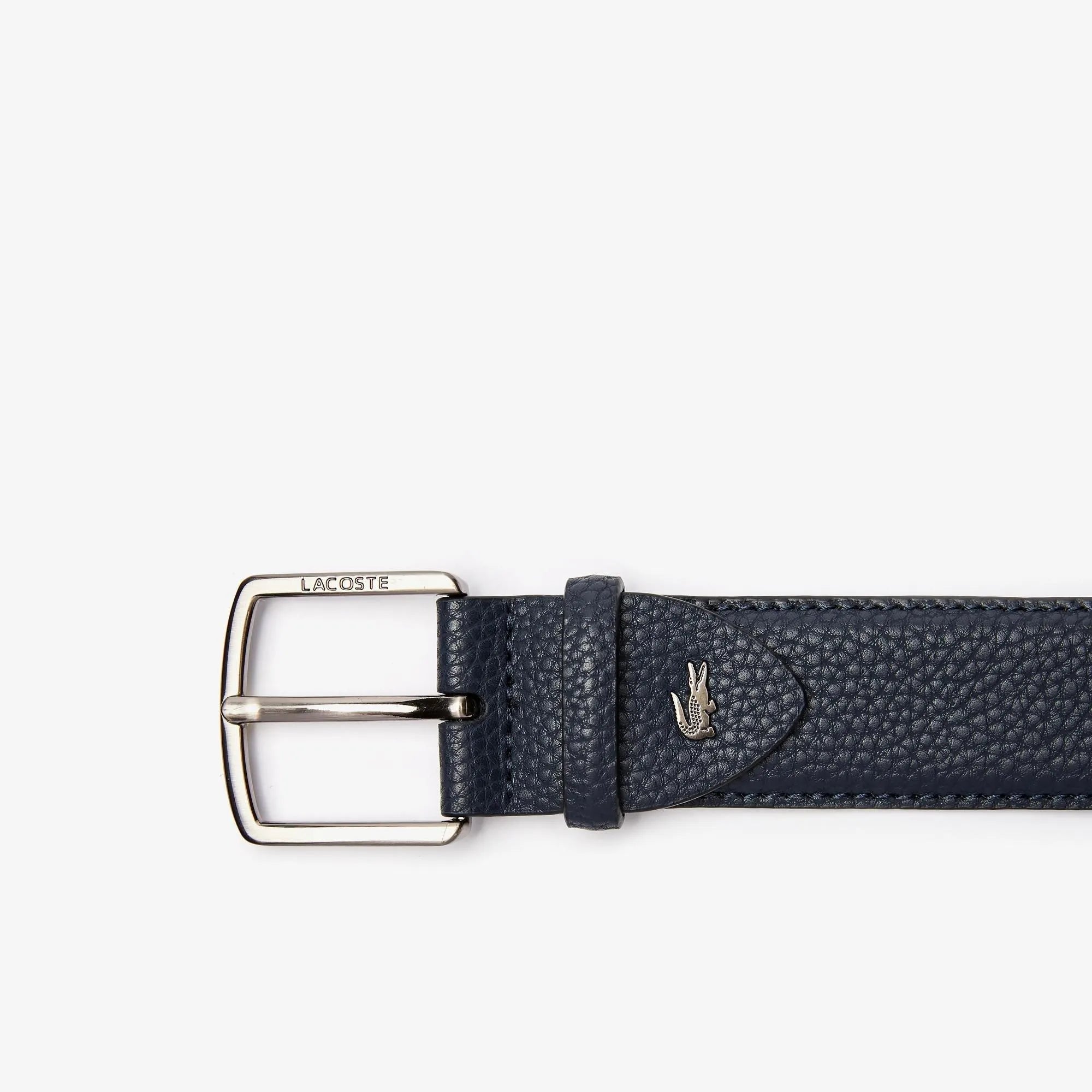 Correa Lacoste Engraved Buckle Grained Effect - Azul marino - tiendadicons.com