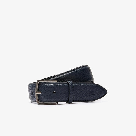 Correa Lacoste Engraved Buckle Grained Effect - Azul marino - tiendadicons.com