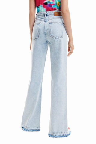 Desigual Wide-Leg Flowers Jeans - tiendadicons.com