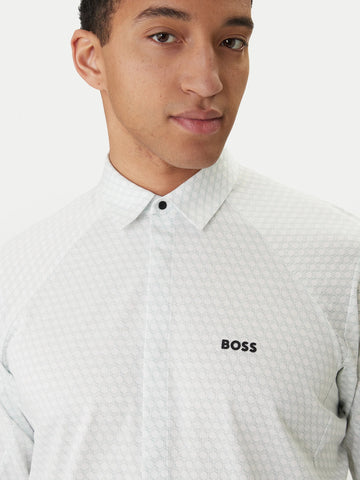 Camisa Mangas Cortas BOSS regular fit con Stretch en piqué de algodón
