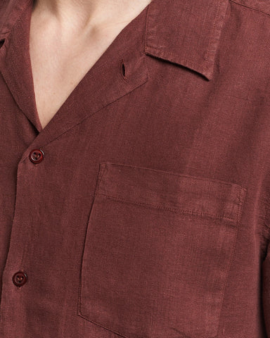 Camisa en lino Vilebrequin Manga Corta Relaxed Fit Bowling