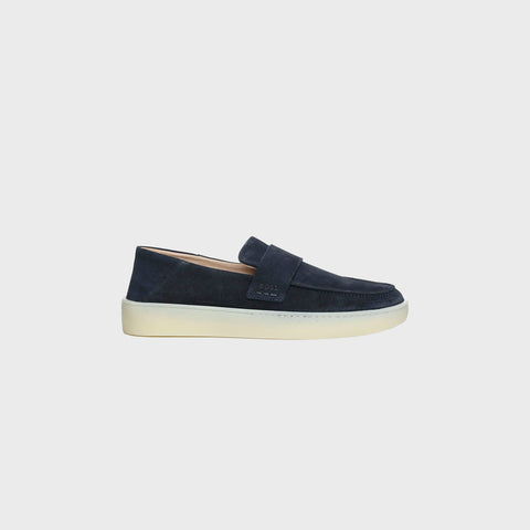 Loafers BOSS Casual slip-ons Randal en Suede Color Azul Oscuro
