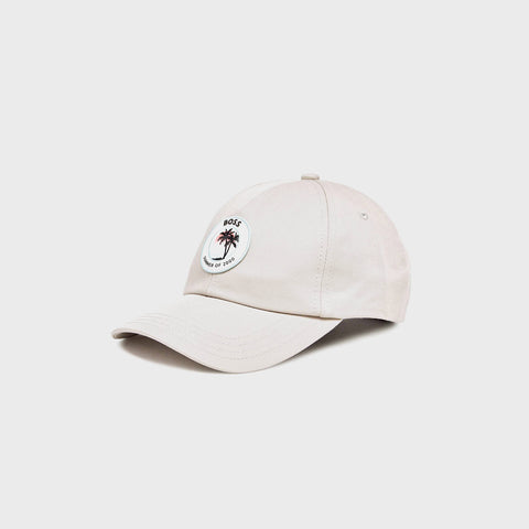 Gorra BOSS Derrel Summer Patch de Algodón - Beige