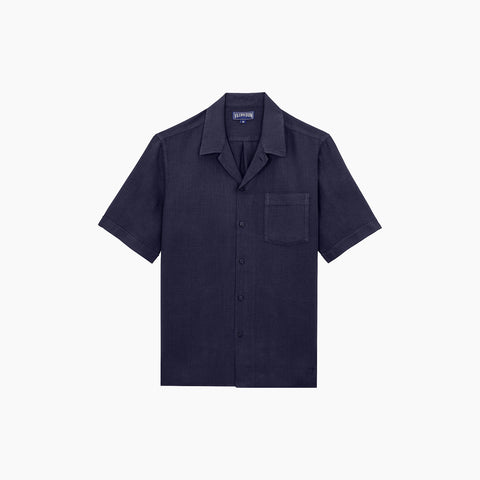 Camisa en lino Vilebrequin Manga Corta Relaxed Fit Bowling