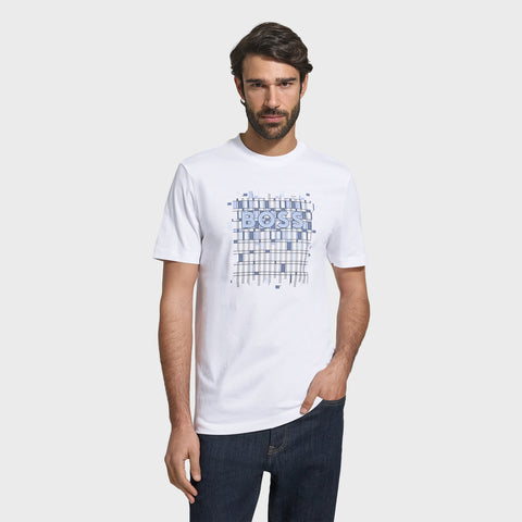 T-Shirt BOSS Regular Fit con Grafico de Temporada en Relieve