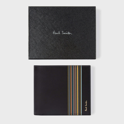 Billetera Paul Smith Signature Stripe Block en Leather