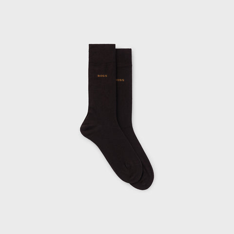 Medias BOSS Hombre en Algodón Compacto Pack de 2 Marrón Oscuro
