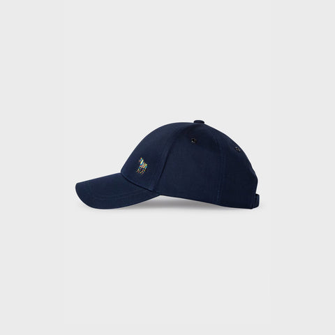 Gorra Paul Smith de algodón azul marino con logotipo de cebra