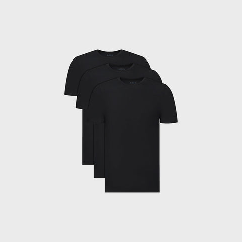 Pack de tres camisetas BOSS Slim fit Bamboo con Stretch que absorben la humedad.