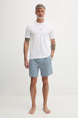 Pijama BOSS de Algodón Stretch con Camiseta y Shorts Estampados