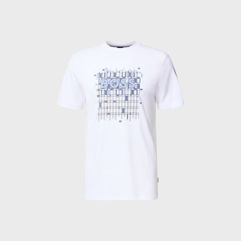 T-Shirt BOSS Regular Fit con Grafico de Temporada en Relieve