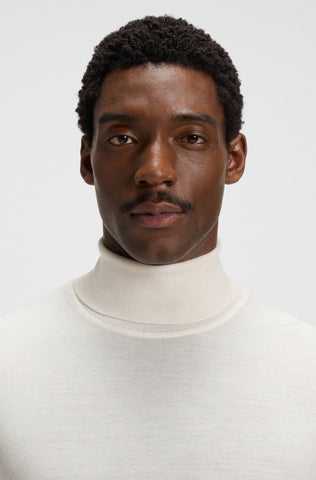 Sweater BOSS Rollneck en Merino Wool Extra Fino Slim fit