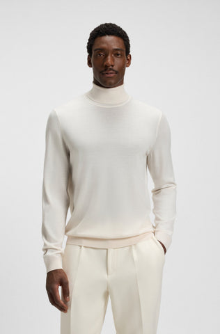Sweater BOSS Rollneck en Merino Wool Extra Fino Slim fit