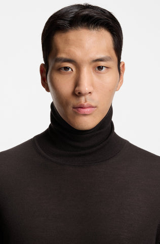 Sweater BOSS Rollneck en Merino Wool Extra Fino Slim fit