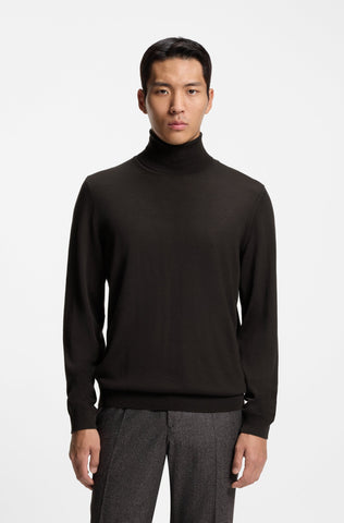 Sweater BOSS Rollneck en Merino Wool Extra Fino Slim fit