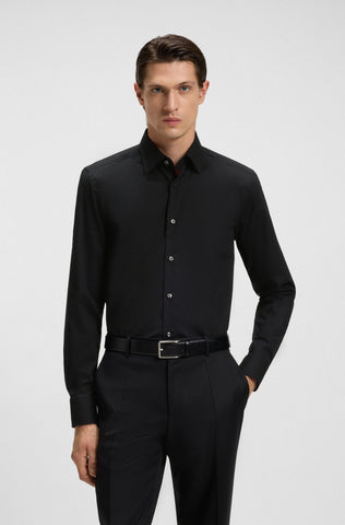 Camisa BOSS Poplin elástico de vestir y fácil planchado Slim fit