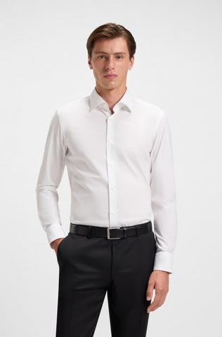 Camisa BOSS Poplin elástico de vestir y fácil planchado Slim fit