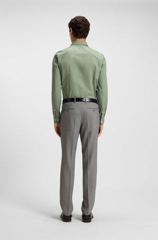 Camisa BOSS de Vestir Poplin Cuello Kent con Stretch Slim Fit