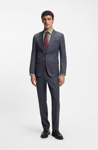 Camisa BOSS de Vestir Poplin Cuello Kent con Stretch Slim Fit