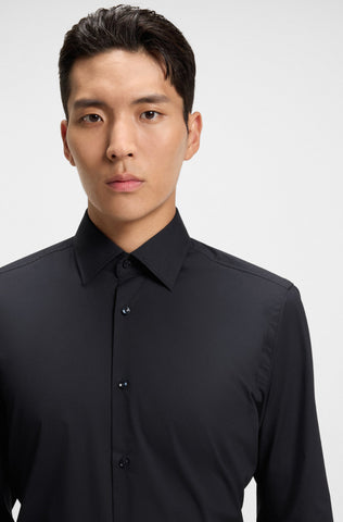 Camisa BOSS Poplin elástico de vestir y fácil planchado Slim fit