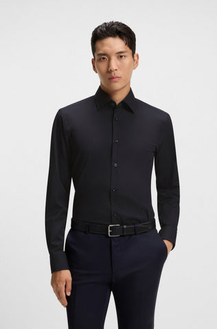 Camisa BOSS Poplin elástico de vestir y fácil planchado Slim fit
